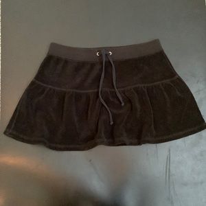 Juicy Couture black terry cloth skirt